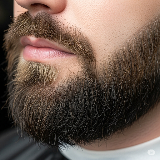 Dettaglio della barba modellata